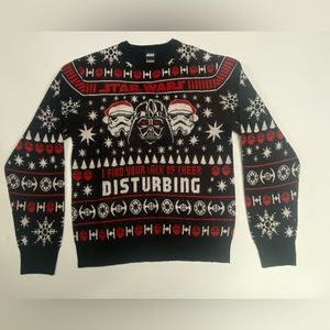 Vintage Star Wars Christmas Sweater Darth Vader Storm &Troopers Medium